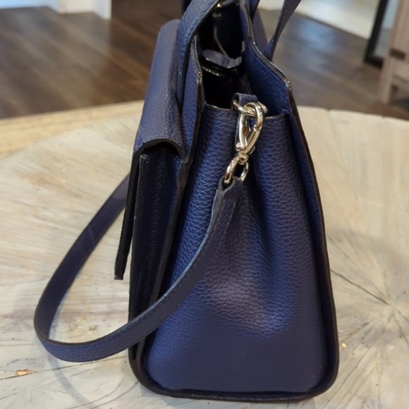 NWOT Kate Spade Chantal Bridge Place handbag blue cow leather - Picture 11 of 14